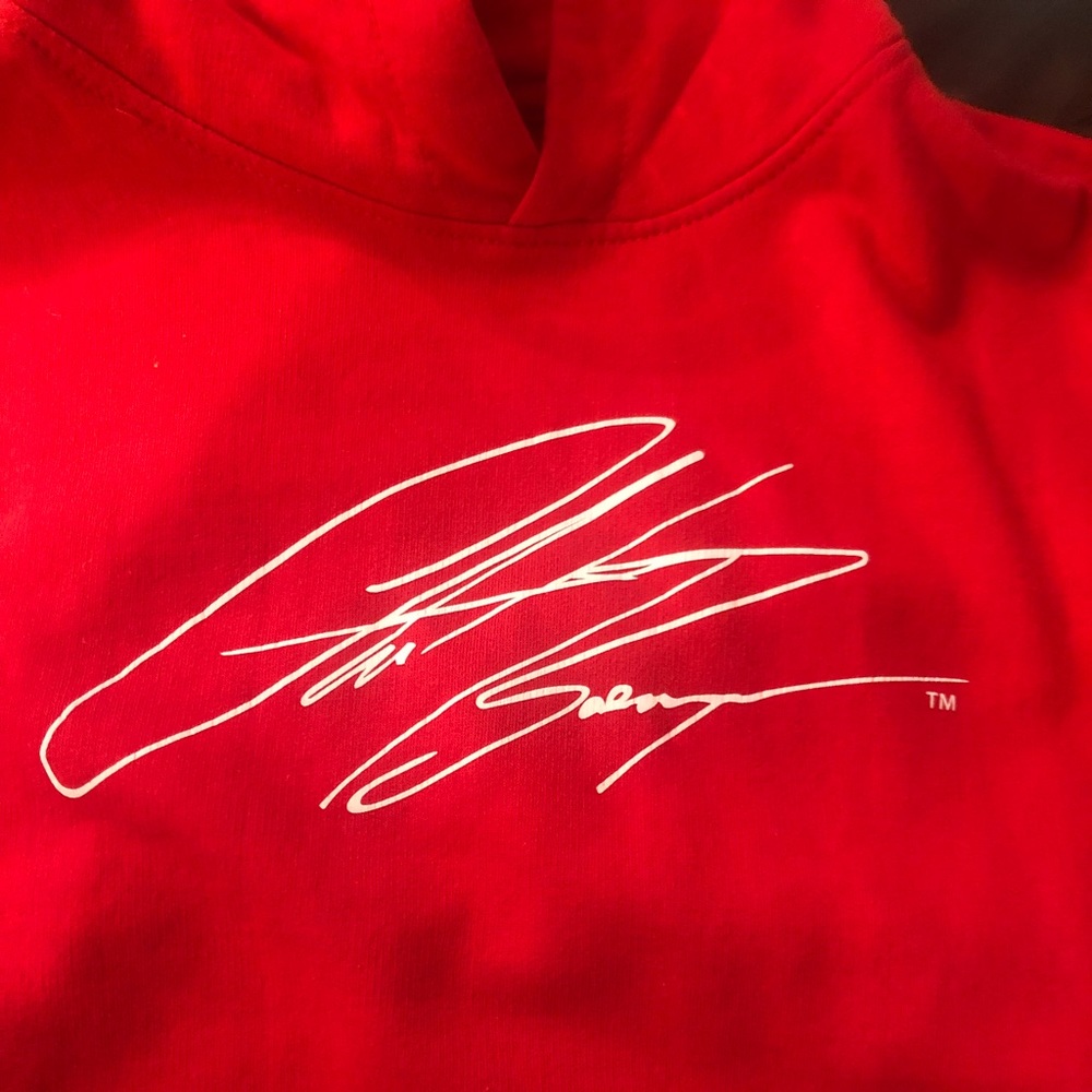 NASCAR red hoodie, never worn size youth  large